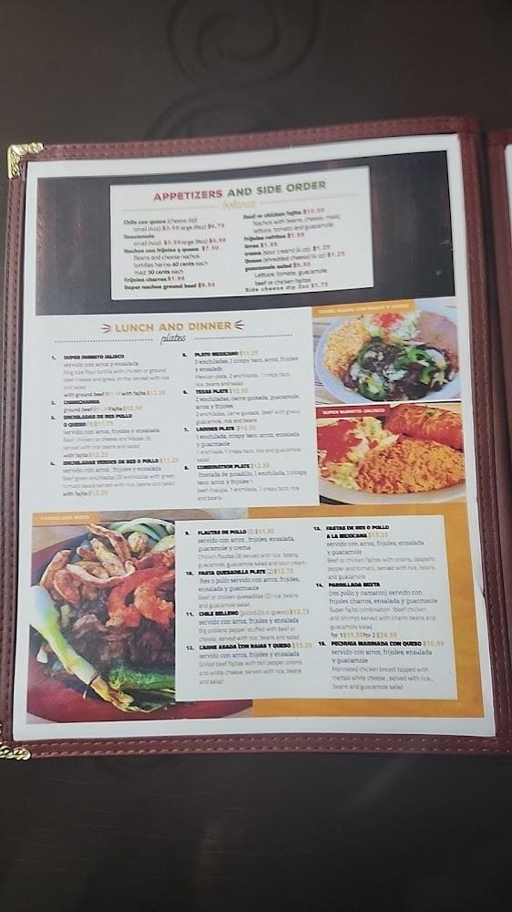 Jalisco Restaurant - Menu Scan 2