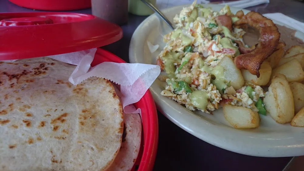 Migas with Flour Tortillas